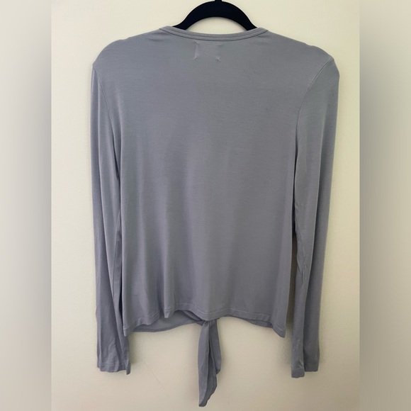 Womens Jackson Rowe Rosebud Long Sleeve Tee Shirt in Eucalyptus Color Medium - Picture 3 of 8